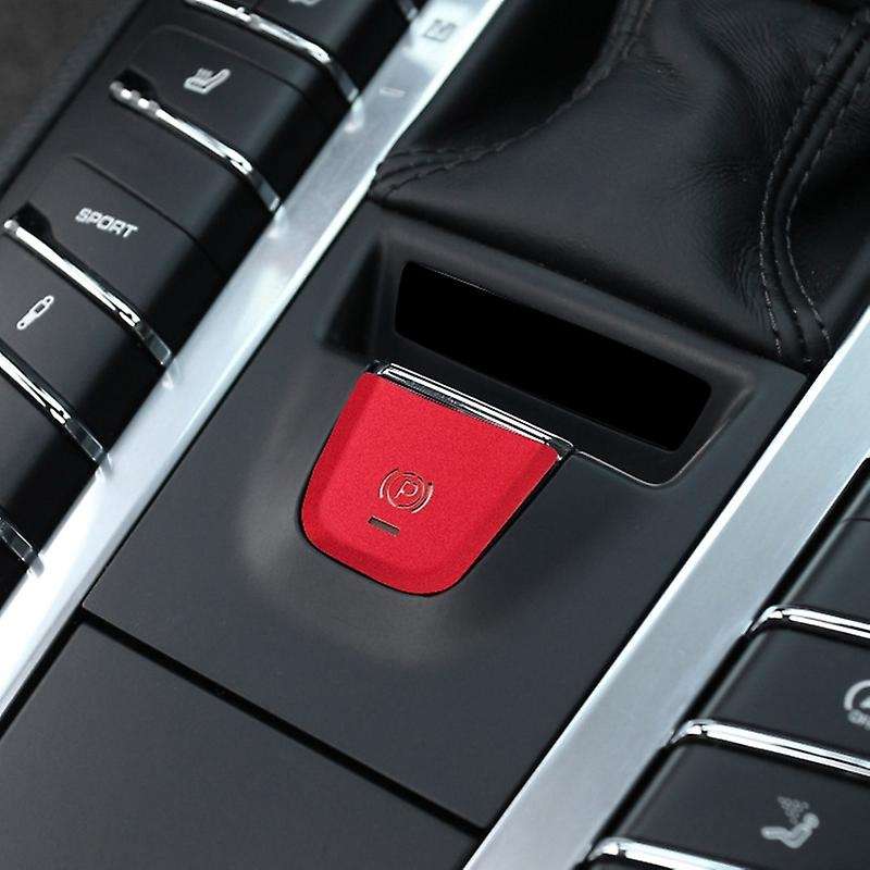 Car Parking Brake Handbrake Decoration Cover P Button Sticker for - 2014-2020 Red