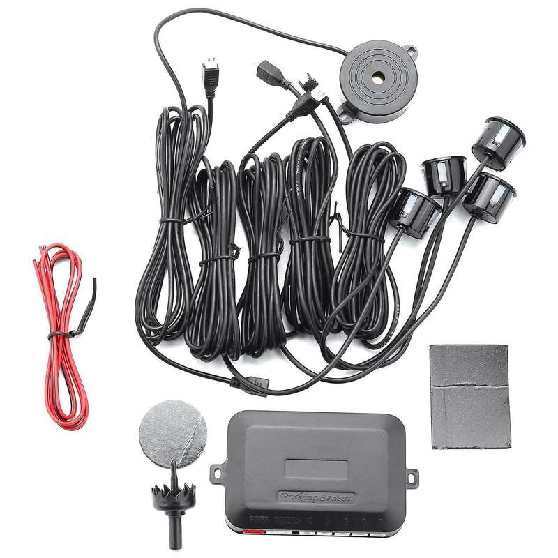 Car Parking Sensor Parktronic 4 Sensors 22 Mm with Buzzer Reverse Backup Radar Buzzer System