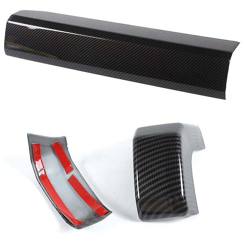 Car Passenger Decoration Side Dash Trim for 4Runner 2010-2020 ABS Carbon Fiber