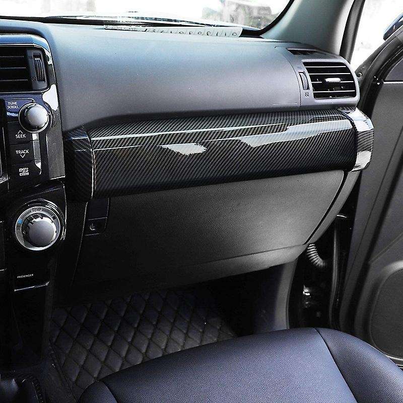 Car Passenger Decoration Side Dash Trim for 4Runner 2010-2020 ABS Carbon Fiber