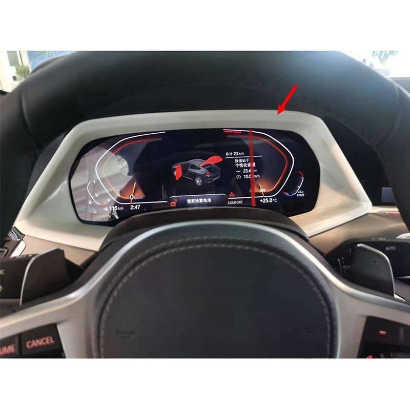 Car Peach Wood ABS Interior Dashboard Meter Display Frame Cover Trim Interior Mouldings for X5 G05 X