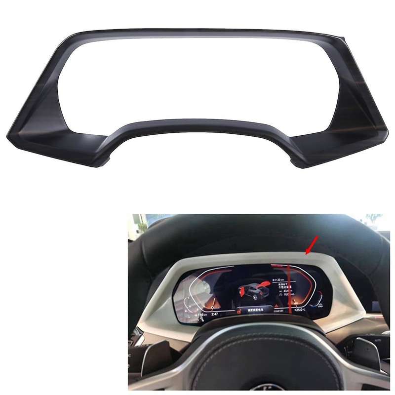 Car Peach Wood ABS Interior Dashboard Meter Display Frame Cover Trim Interior Mouldings for X5 G05 X