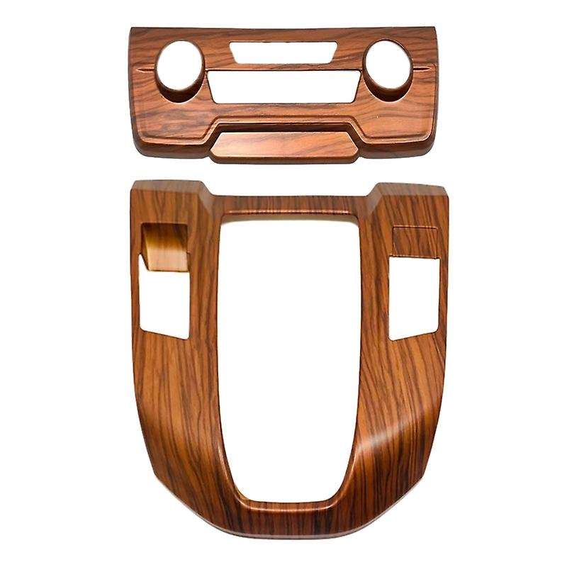 Car Peach Wood Grain Gear Panel Cover and Center Console CD Panel Cover Trim for -V 2017 2018 2019 2