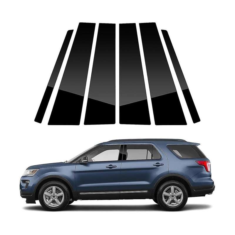 Car Pillar Posts Door Window Trim Molding for Explorer 2011-2019 Anti Scratch Stickers Accessories ,