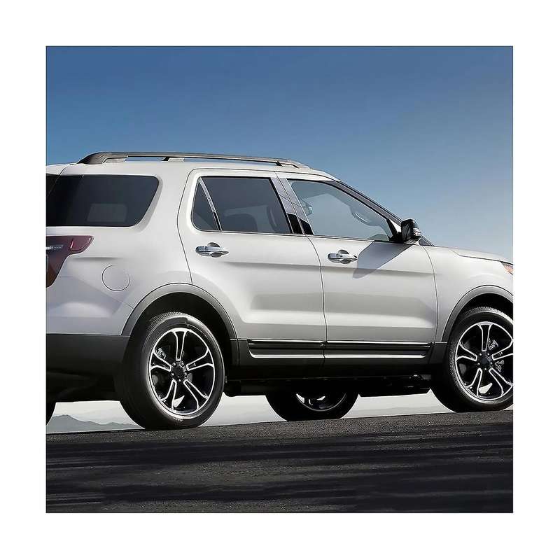Car Pillar Posts Door Window Trim Molding for Explorer 2011-2019 Anti Scratch Stickers Accessories ,