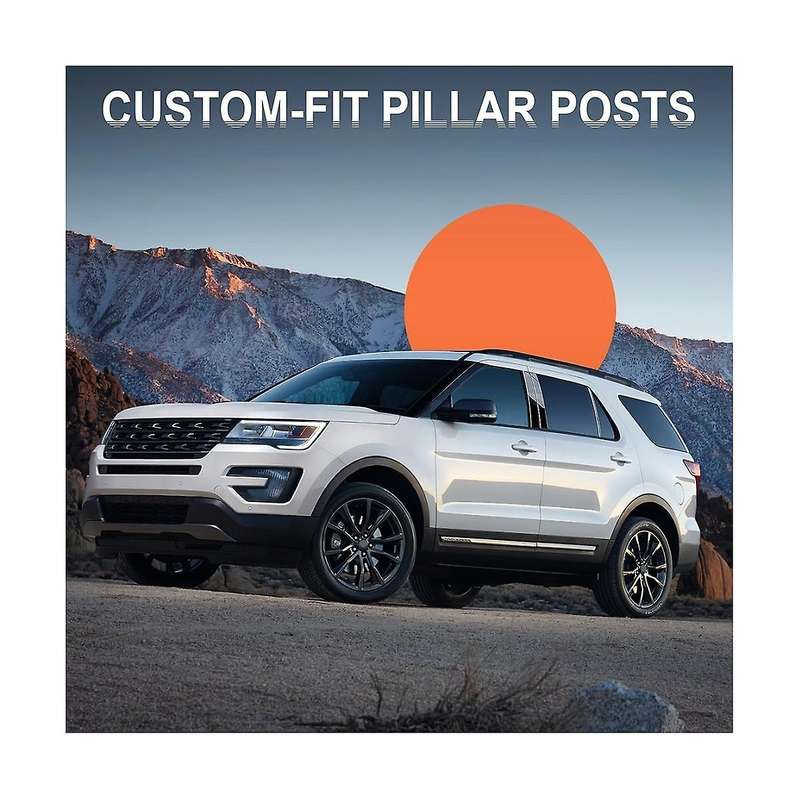 Car Pillar Posts Door Window Trim Molding for Explorer 2011-2019 Anti Scratch Stickers Accessories ,