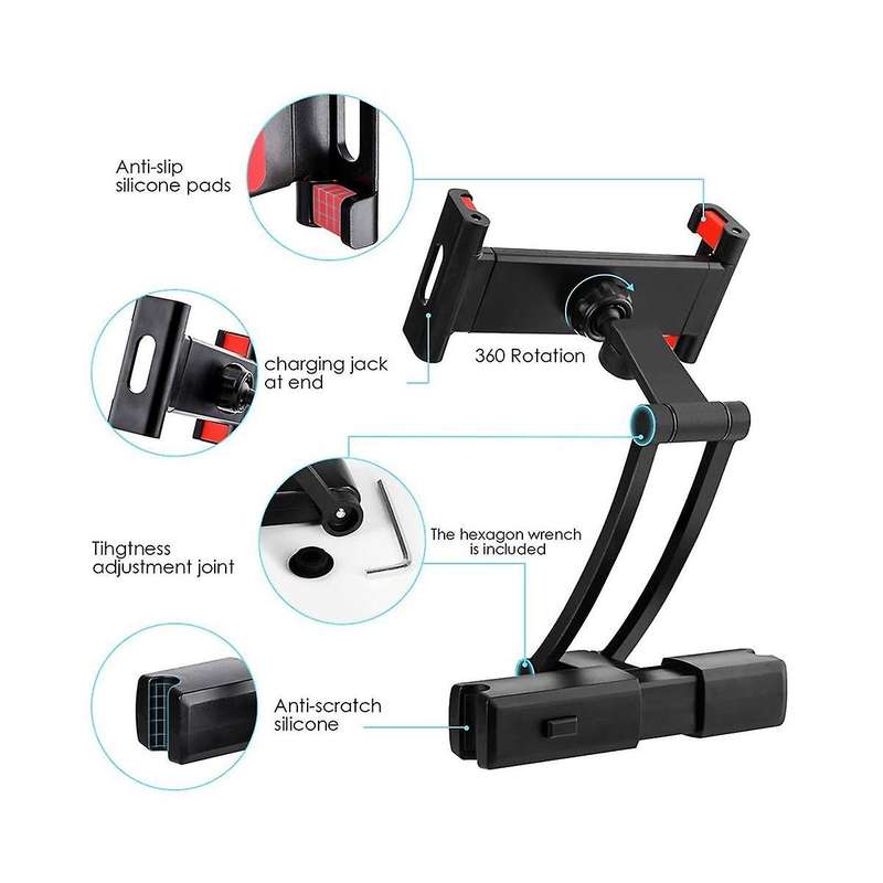 Car Phone Tablet Holder Rear Retractable Holder Rear Phone Holder Rear Pillow Adjustable Holder Rea
