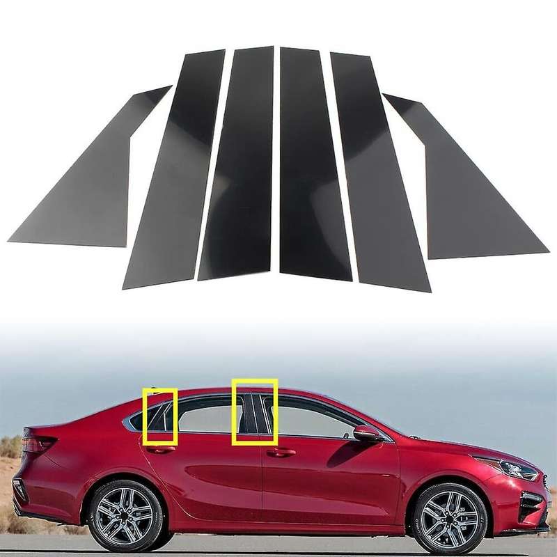Car Pillar Posts Door Window Trim Moldings Anti Scratch Stickers for Forte 2019-2022 Accessories Glo