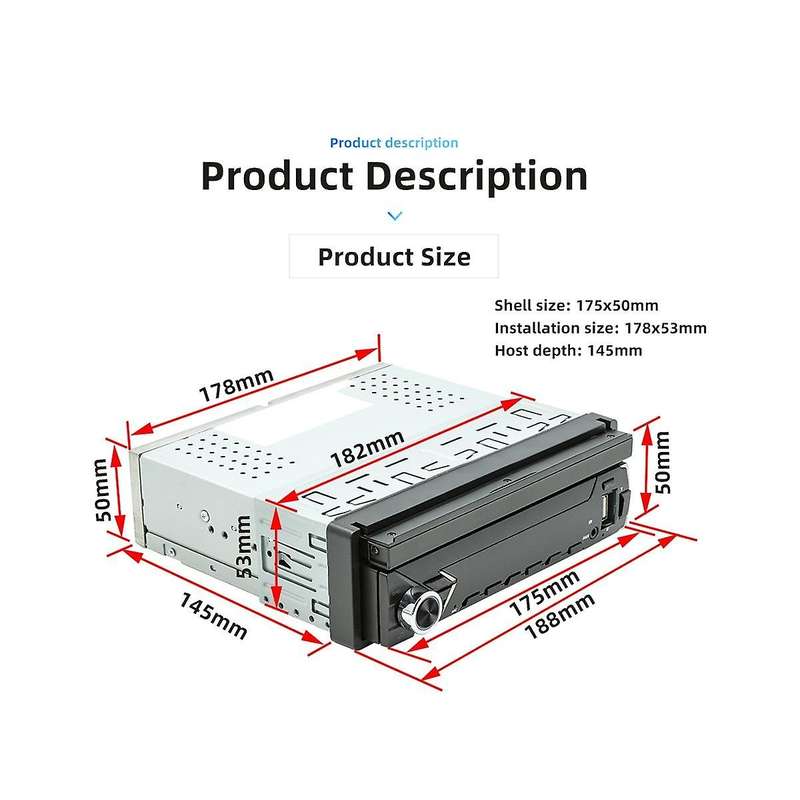 Car Portable Radio Bluetooth Mp5 Fm The Host 9612w 1din 7inch Car Retractable Screen Wireless Carpla