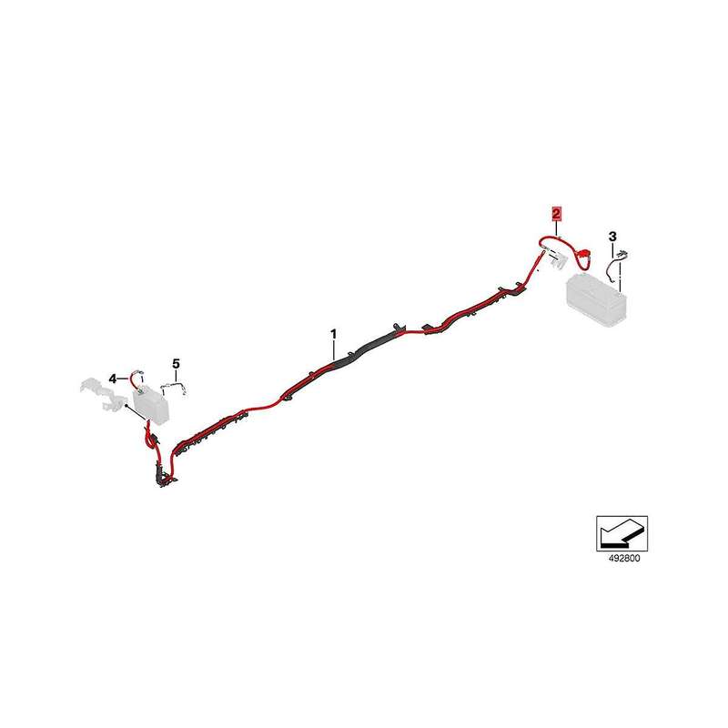 Car Positive Battery Cable 61128796155 for 3 4 Series G20 G21 G22 G23 2019-2022 Battery Leads Prote