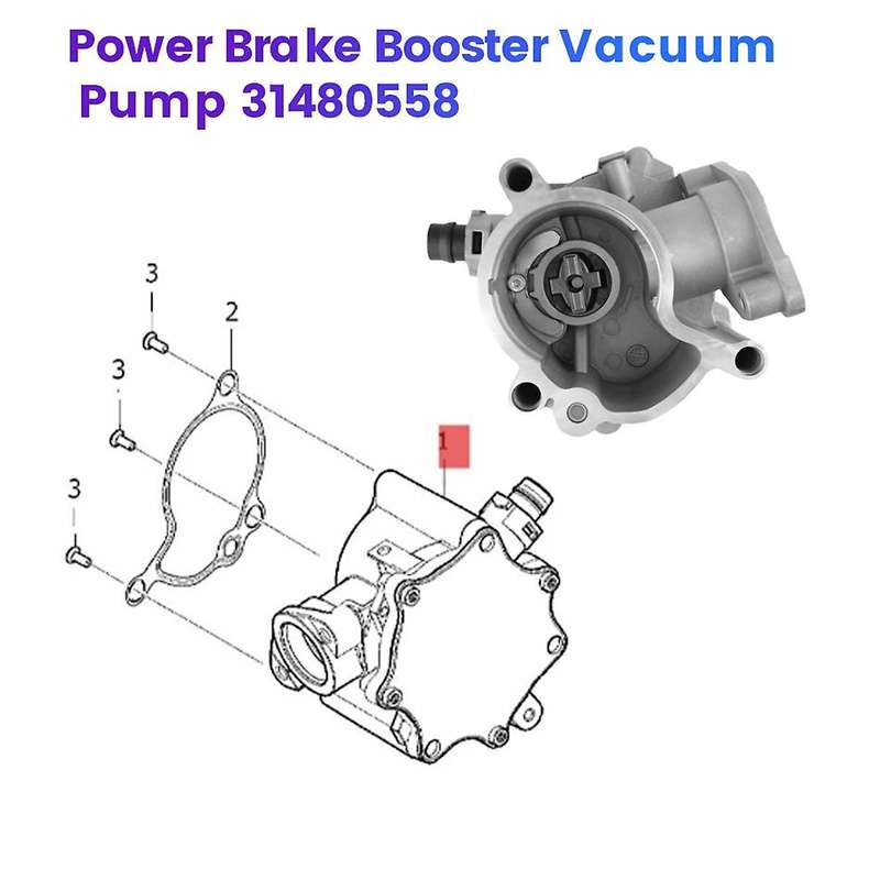 Car Power Brake Vacuum Pump 31480558 for XC90 XC60 XC70 XC40 V90 S60 S80 S90 2014-2020 Turbo Booster
