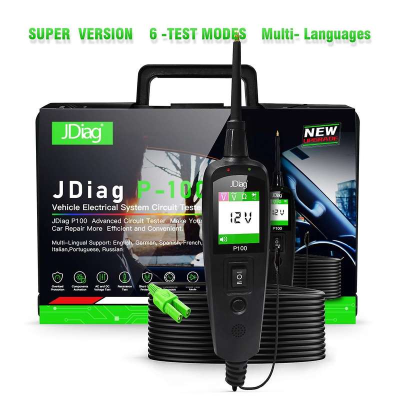 Car Power Test Electric Circuit Tester Automotive Diagnostic-Tool for Cars and Trucks P100