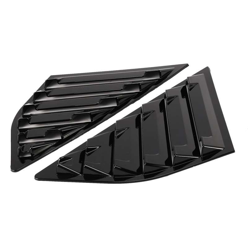 Car Quarter Side Window Cover Louver Scoop Vent for Focus ST MK3 Hatchback 2012-2018 Black