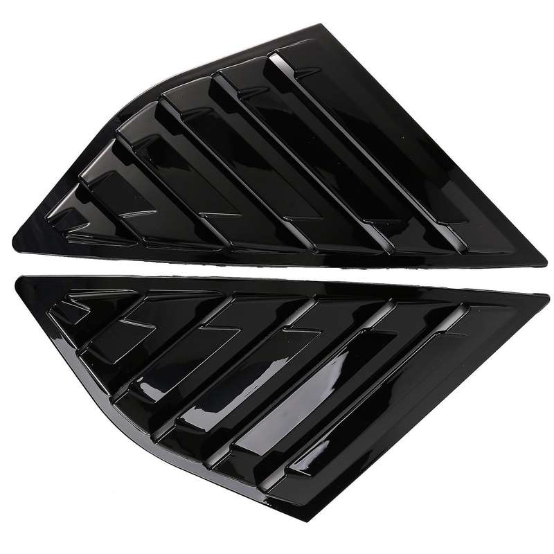 Car Quarter Side Window Cover Louver Scoop Vent for Focus ST MK3 Hatchback 2012-2018 Black