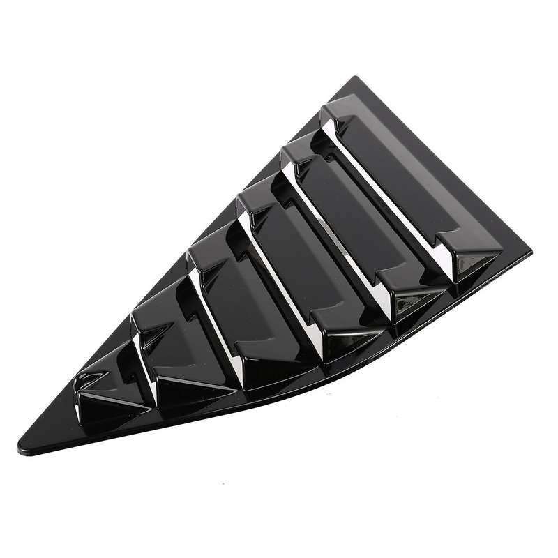Car Quarter Side Window Cover Louver Scoop Vent for Focus ST MK3 Hatchback 2012-2018 Black