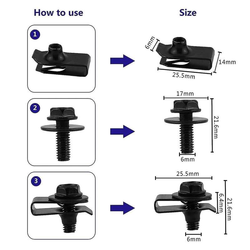 Car Push Retainer Clips 30 Most Popular Sizes Fasteners 1001 Pcs Automotive Plastic Clips Auto Push