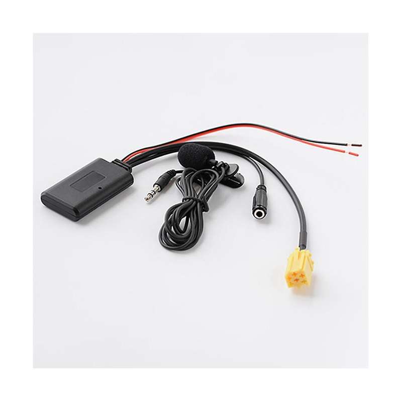 Car Radio 6Pin Mini ISO AUX IN Replacement 3.5MM Audio Bluetooth Microphone Cable for Panda Punto