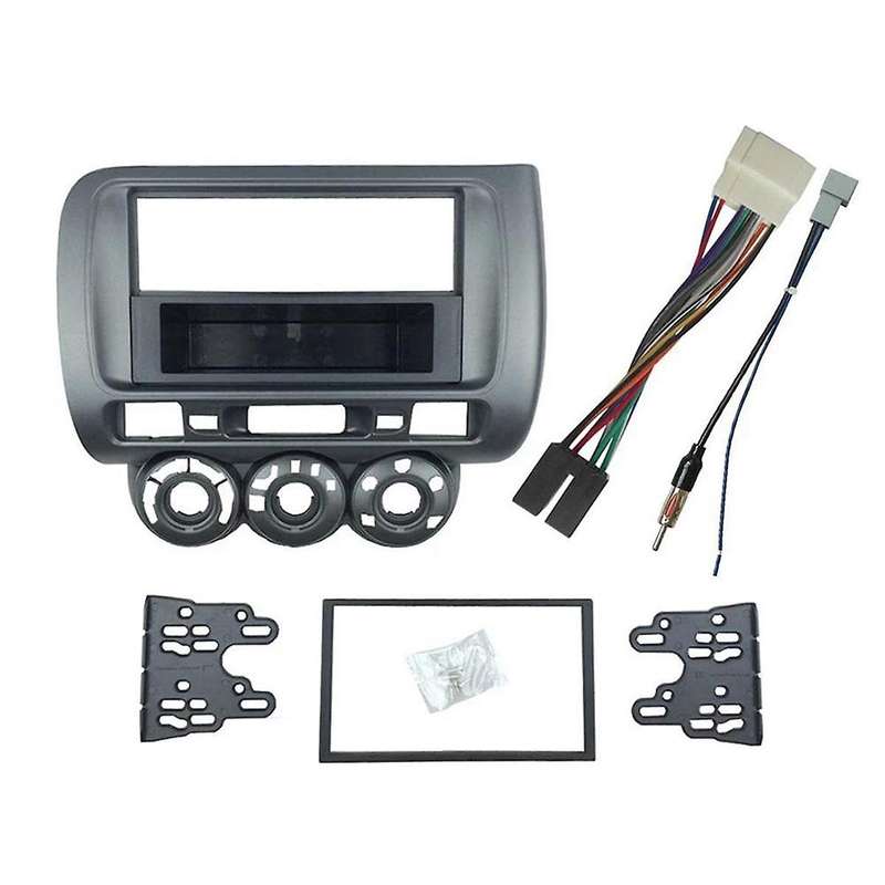 Car Radio Fascia for Fit Jazz City Lhd One Din Dvd Stereo Cd Panel Mount Installation Trim Kit Fram
