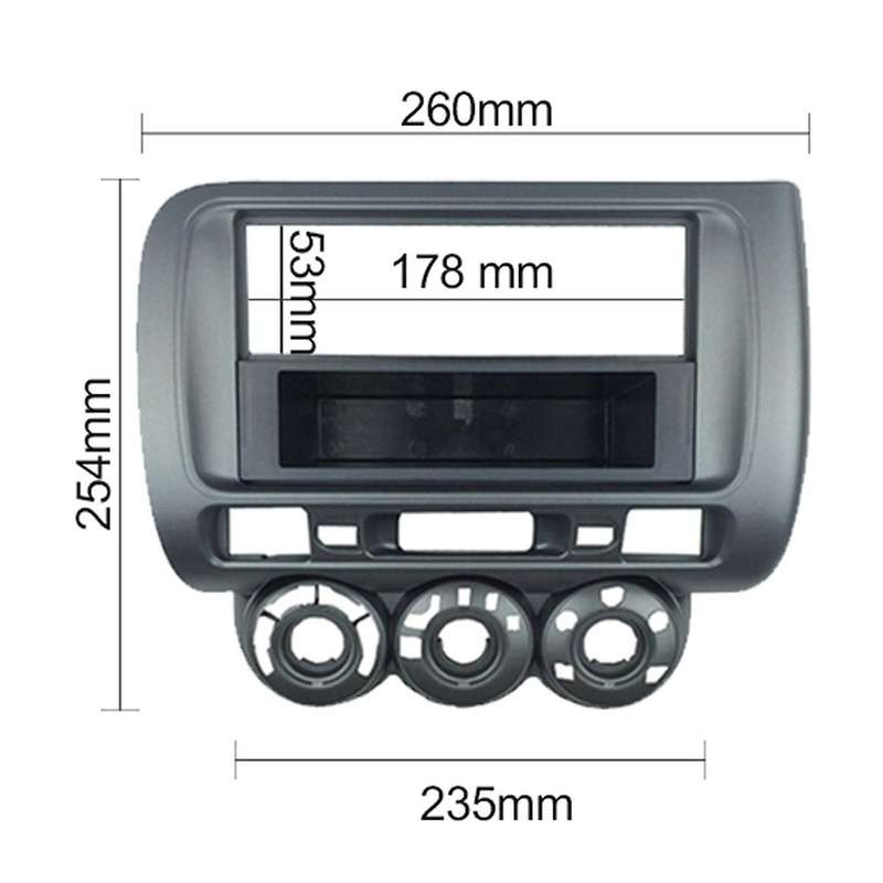 Car Radio Fascia for Fit Jazz City Lhd One Din Dvd Stereo Cd Panel Mount Installation Trim Kit Fram