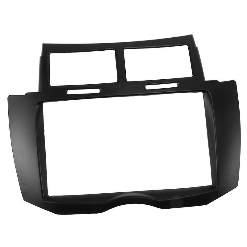 Car Radio Fascia Kit, 2 Din Dash Panel Dvd Frame Install Kit for Yaris Vitz Platz 2005 2006 2007 20