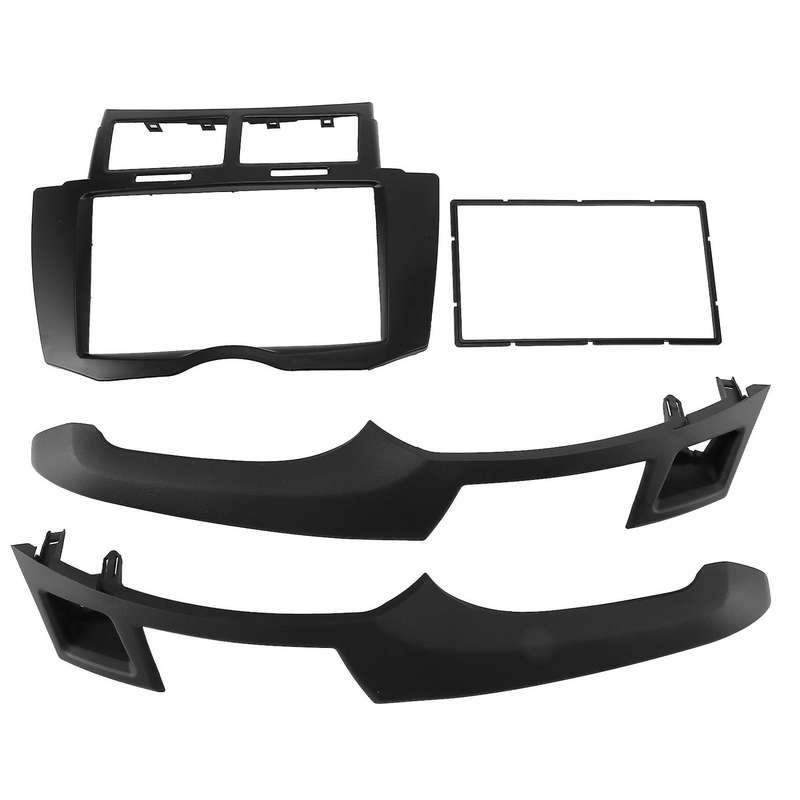 Car Radio Fascia Kit, 2 Din Dash Panel Dvd Frame Install Kit for Yaris Vitz Platz 2005 2006 2007 20