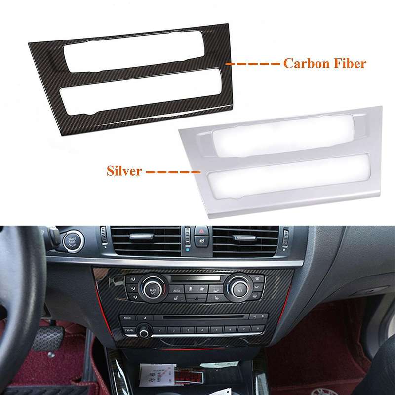 Car Radio Fascia Frame Trim, for X3 X4 F25 F26 Air Conditioning Volume Adjustment Frame Decoration S