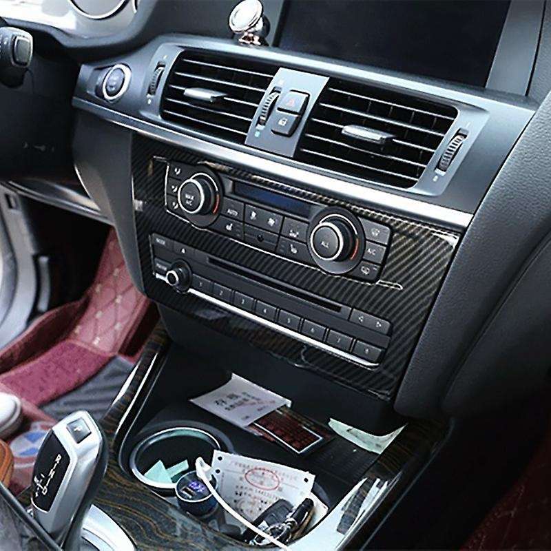 Car Radio Fascia Frame Trim, for X3 X4 F25 F26 Air Conditioning Volume Adjustment Frame Decoration S