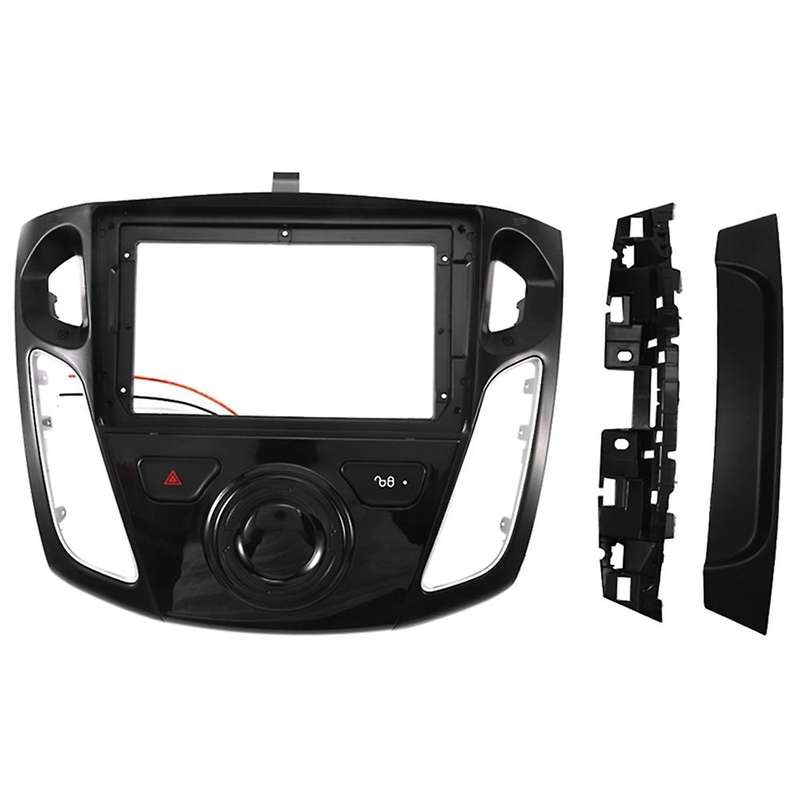 Car Radio Fascia Trim Kit, 9 Inch Dash Panel 2 DIN DVD Frame Install Kit for Focus 3 2012 2013 2014