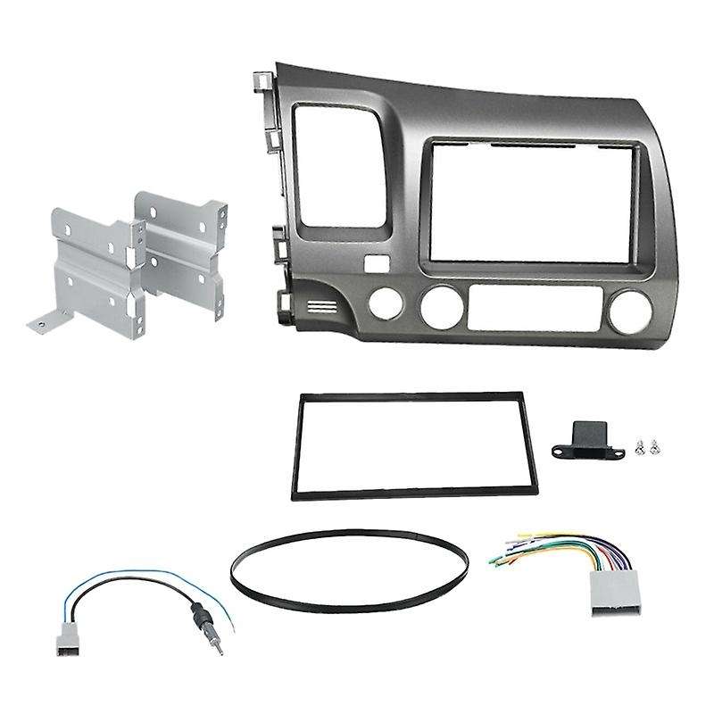 Car Radio Fascia Trim Kit, 2 Din Dash Panel Dvd Frame Install Kit for 2006 2007 2008 2009 2010 2011