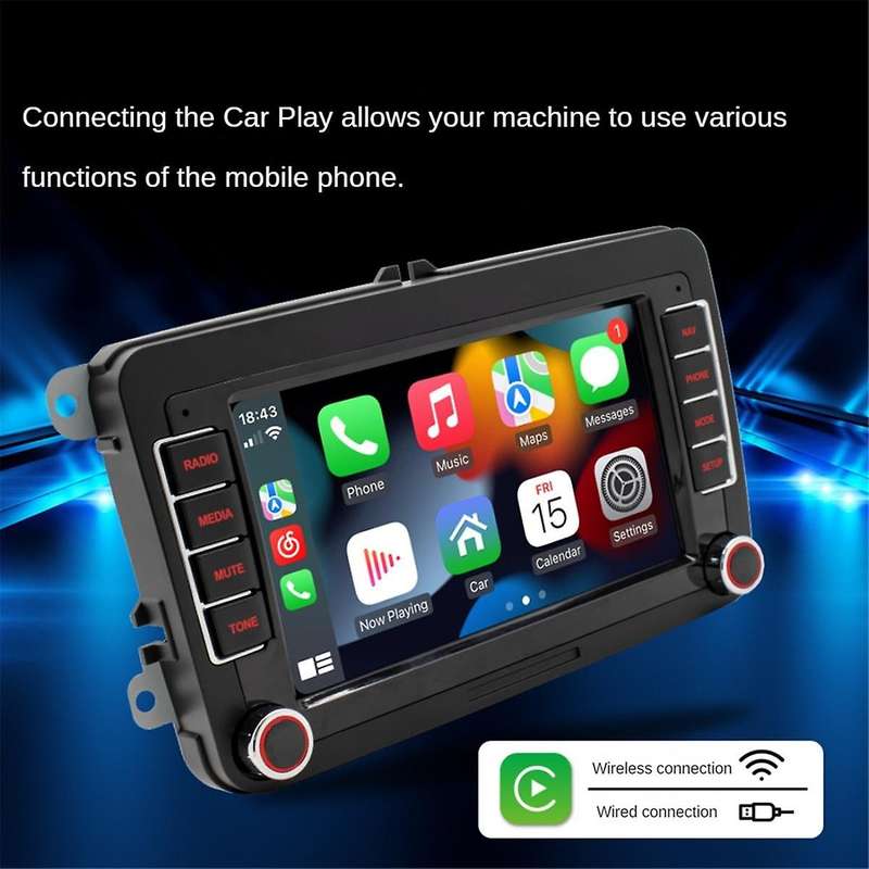 Car Radio Multimedia Player for B7 B6 Golf 2 Din Android 11 Carplay Dvd Gps,2+32
