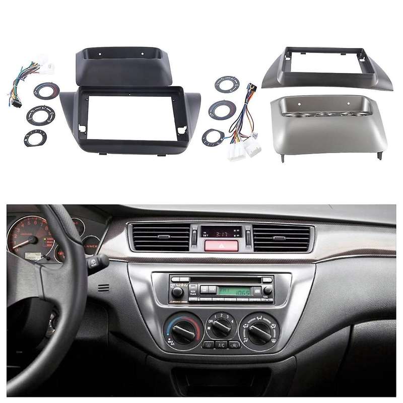 Car Radio Stereo 9inch Frame Fascia Panel Harness for Ix 2006 Gray