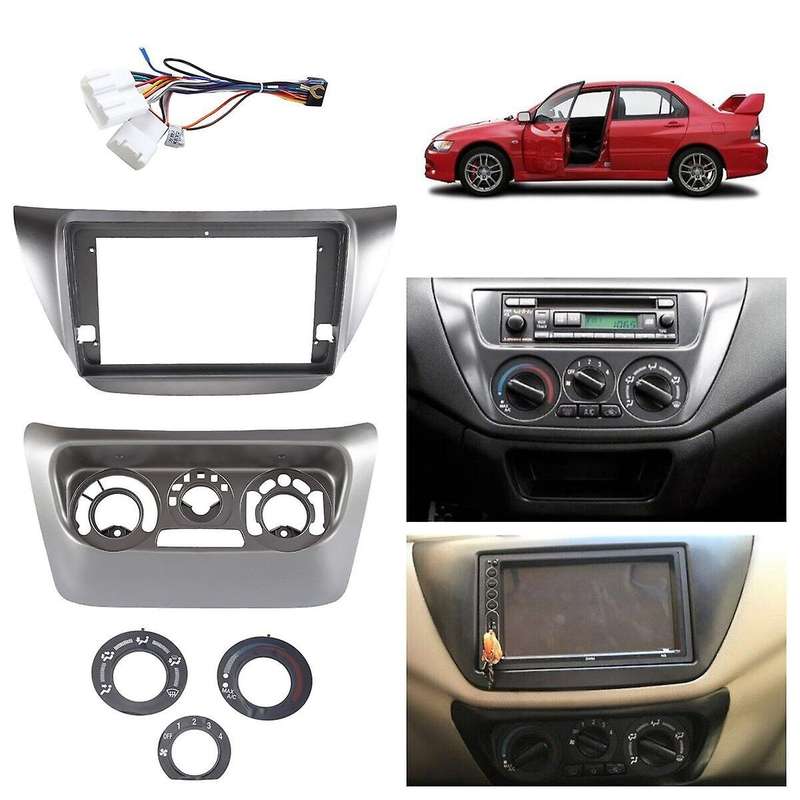 Car Radio Stereo 9inch Frame Fascia Panel Harness for Ix 2006 Gray