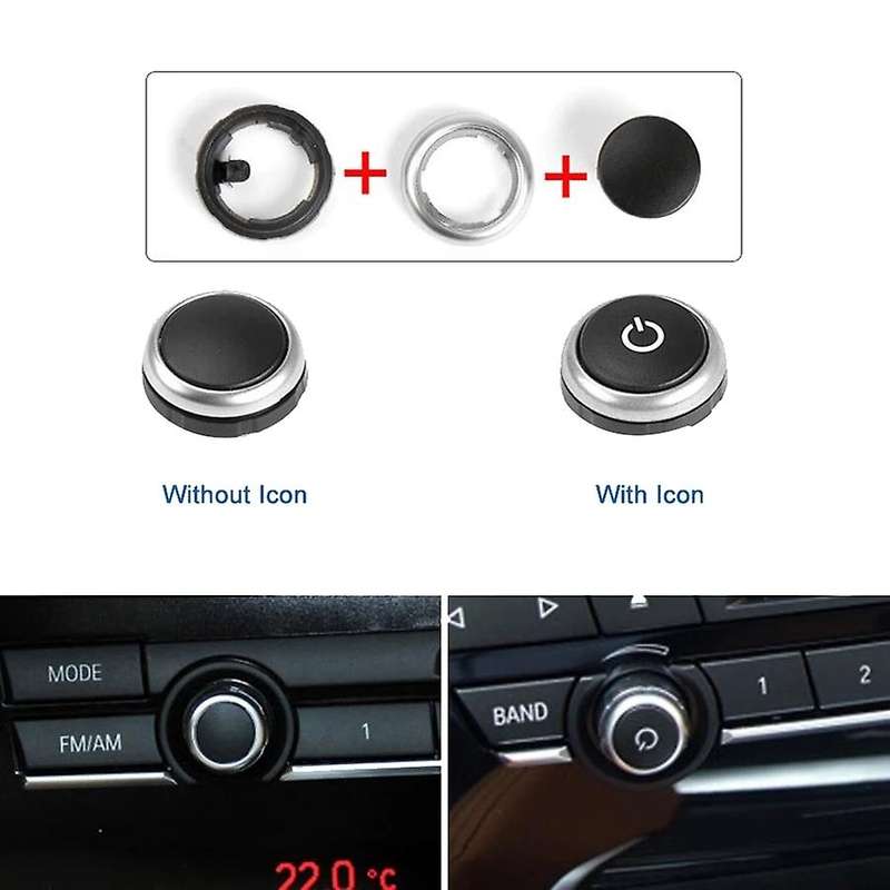 Car Radio Switch Knob CD Machine Switch Button for 5 7 Series X5 X6 F02 F07 F10 F15 F16 64119350272
