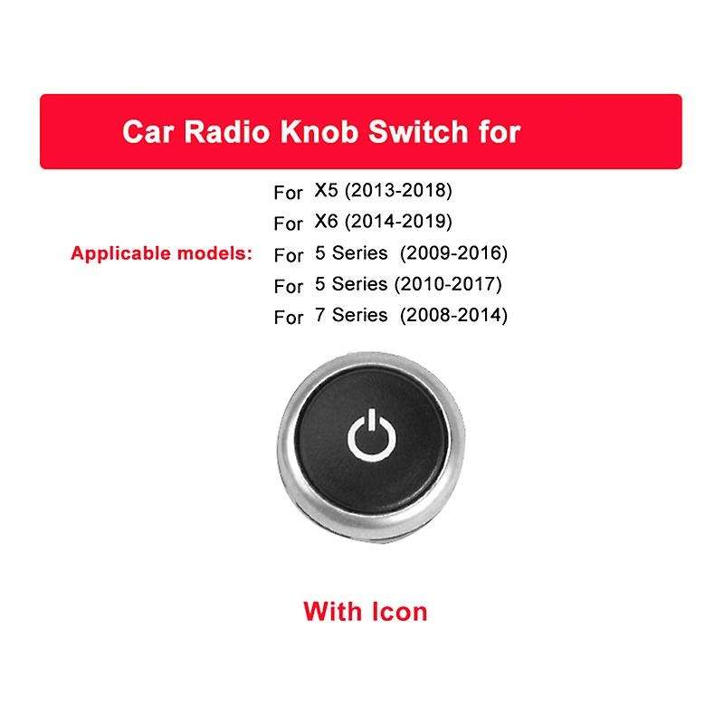 Car Radio Switch Knob CD Machine Switch Button for 5 7 Series X5 X6 F02 F07 F10 F15 F16 64119350272