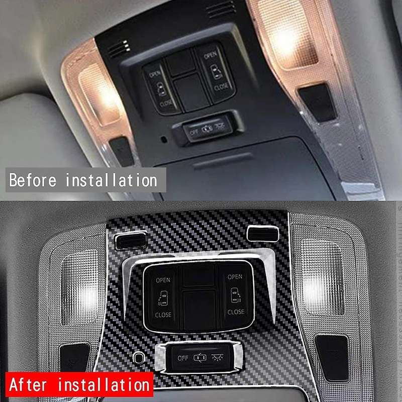 Car Reading Lamp Decoration Frame Reading Light Stand Car Roof Reading Lamp Trim for Alphard 2015 20