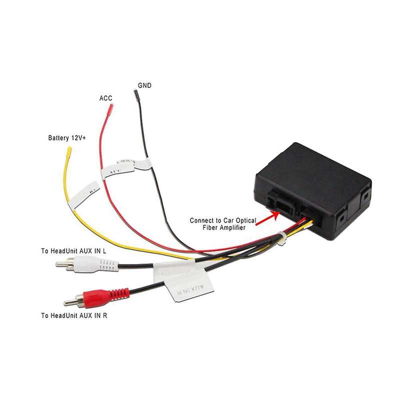 Car RCA Audio AUX-Input to MOST Optic Fiber Amplifier Decoder Converter for - X1 1/3/5 Series E90 E