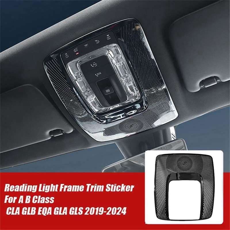 Car Reading Light Frame Trim Sticker for CLA EQA GLA GLS Class 2019-2024 Interior Roof Lamp Cover
