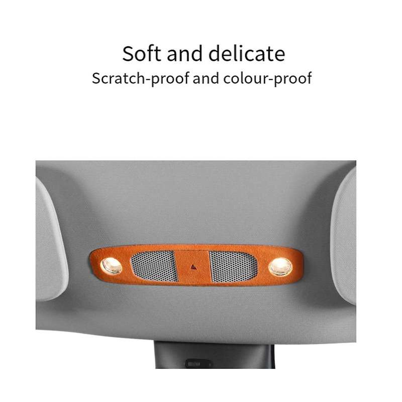 Car Reading Light Frame Trim Sticker for Model 3 Model Y 2023-2018 Front Inside Lamp Panel Cover Bla