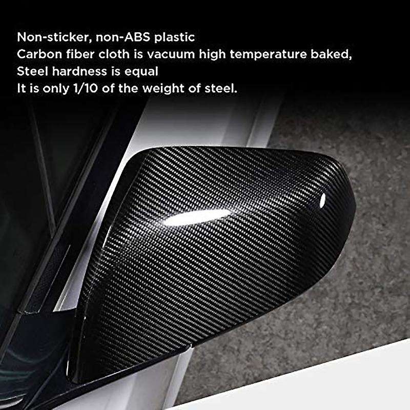 Car Real Carbion Fiber Side Mirror Cover for Model X 2016-2020 Rear View Mirror Cover Trim Frame Acc
