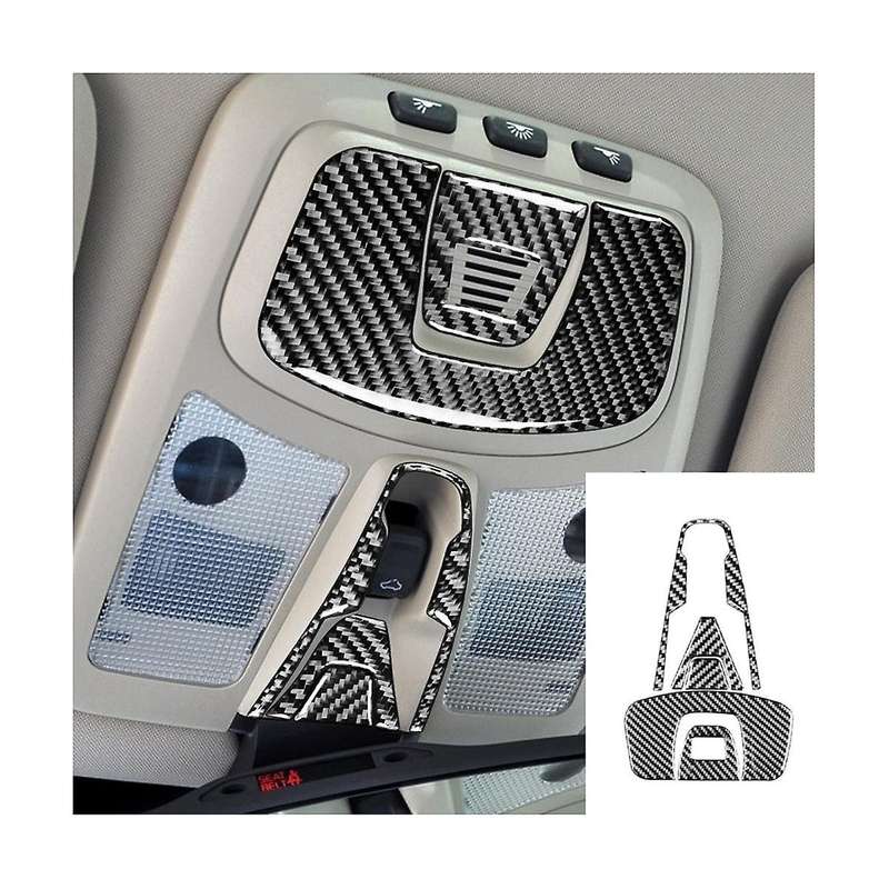 Car Reading Light Panel Cover Trim Decorative Sticker Carbon Fiber for Xc90 2003-2014 Accessories