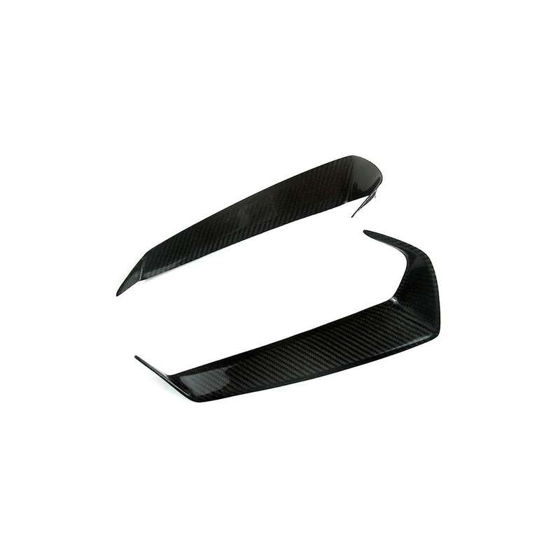 Car Real Carbon Fiber Front Head Light Lamp Eyebrow Frame Cover for R35 2008-2016