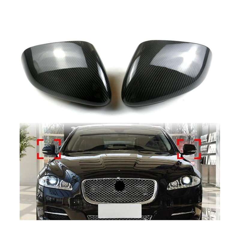 Car Real Carbon Fiber Door Rearview Mirror Cover Trim for Xe Xf Xel Xfl I-pace 2011-2018 Side Mirror