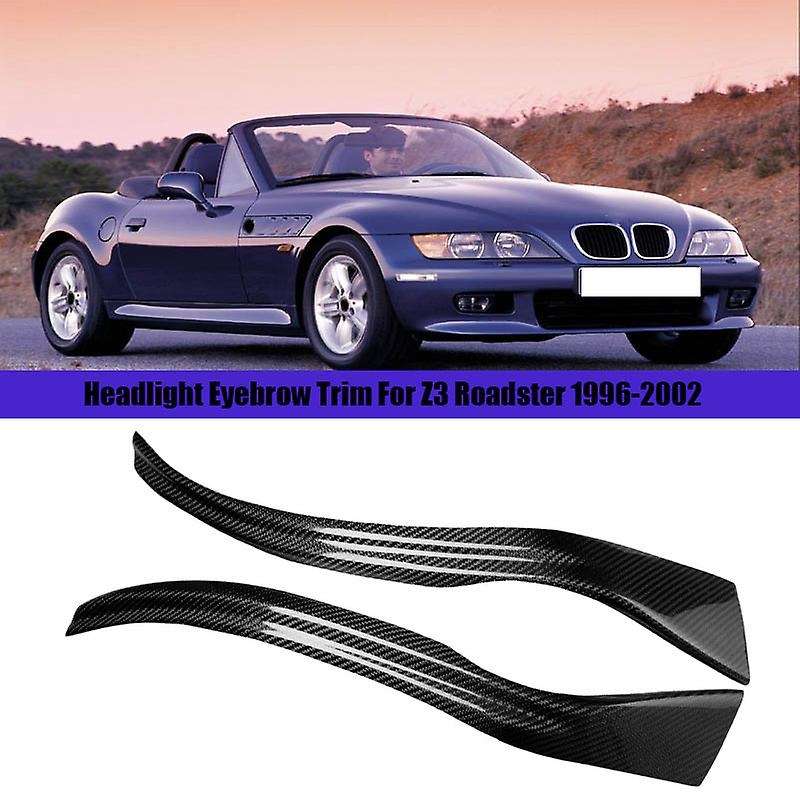 Car Real Carbon Fiber Eyelid Headlight Eyebrow Trim for  Z3 Roadster 1996-2002