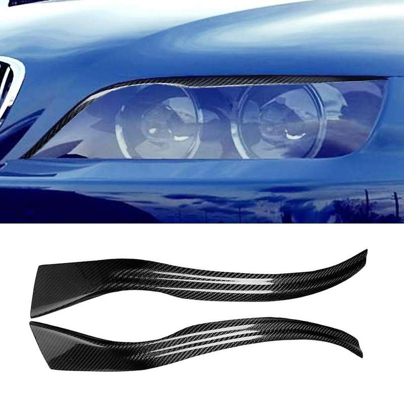 Car Real Carbon Fiber Eyelid Headlight Eyebrow Trim for  Z3 Roadster 1996-2002