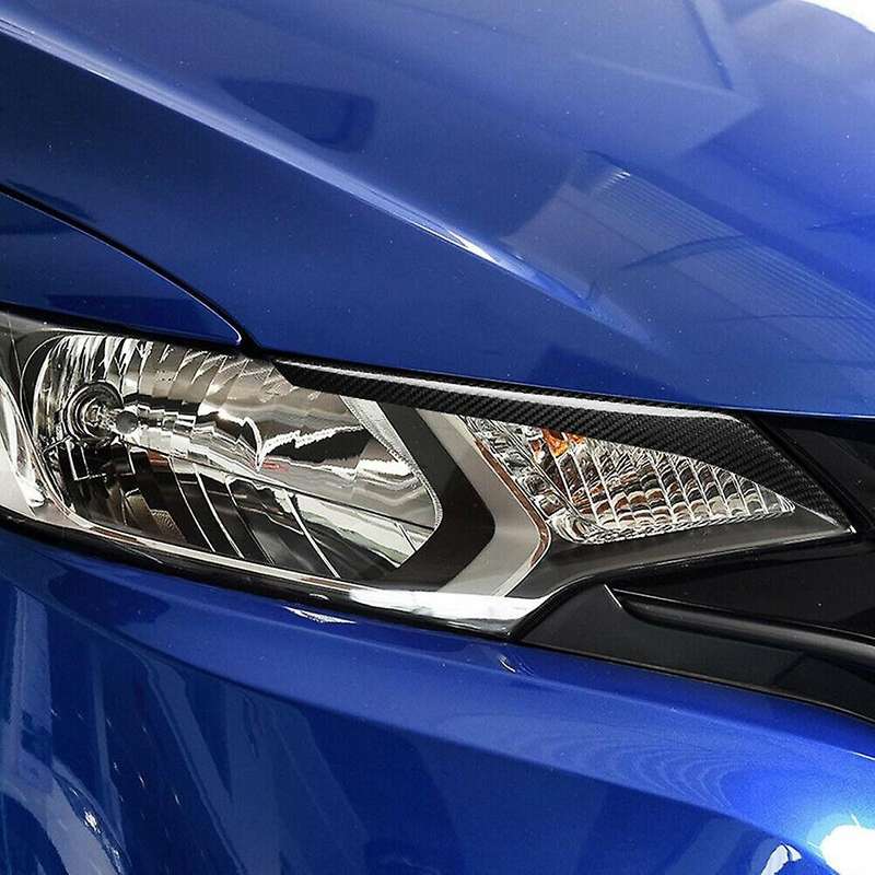 Car Real Carbon Fiber Headlight Eyebrow Eyelid Trim Fit for Fit 2014 2015 2016