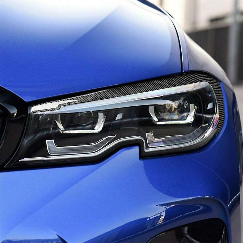 Car Real Carbon Fiber Headlight Eyebrow Eyelid for 3 Series G20 G28 Sedan 2020