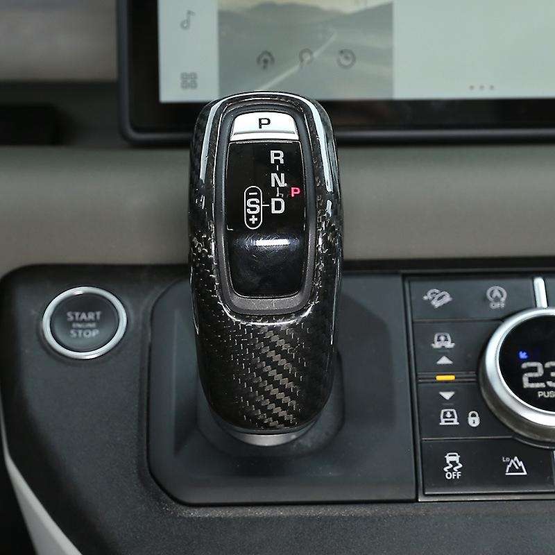 Car Real Carbon Fiber Gear Shift Head Cover Trim Stickers for 110 2020-2021