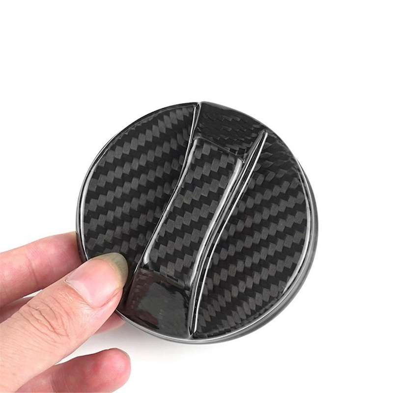 Car Real Carbon Fiber Inner Fuel Tank Cap Trim Cover for Smart Sport Cerato Forte