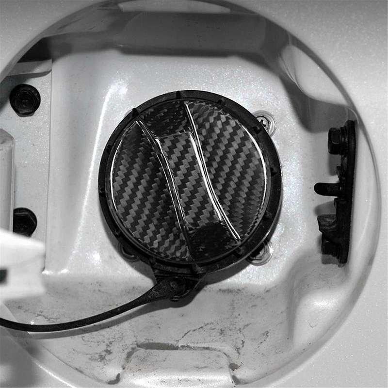 Car Real Carbon Fiber Inner Fuel Tank Cap Trim Cover for Smart Sport Cerato Forte