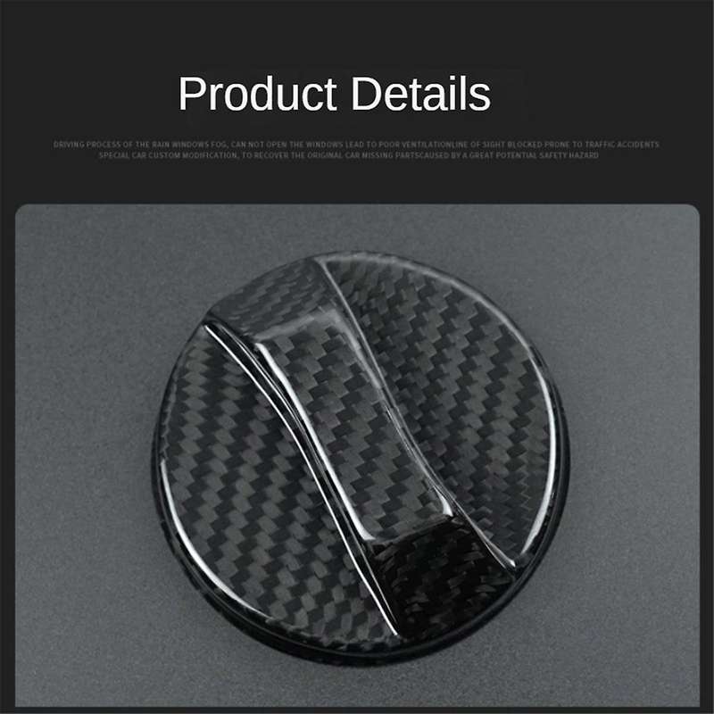 Car Real Carbon Fiber Inner Fuel Tank Cap Trim Cover for Smart Sport Cerato Forte